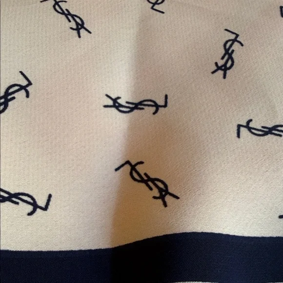 YSL Monogram Silk Scarf - Picture 3 of 9